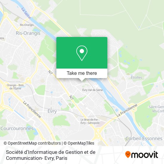 Société d'Informatique de Gestion et de Communication- Evry map