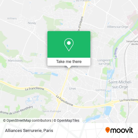 Alliances Serrurerie map
