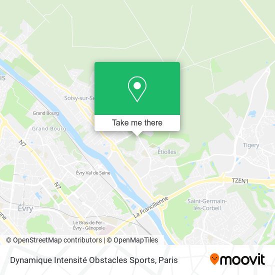 Dynamique Intensité Obstacles Sports map