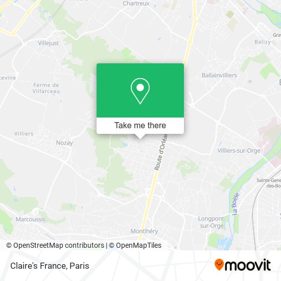 Claire's France map