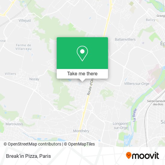 Break'in Pizza map