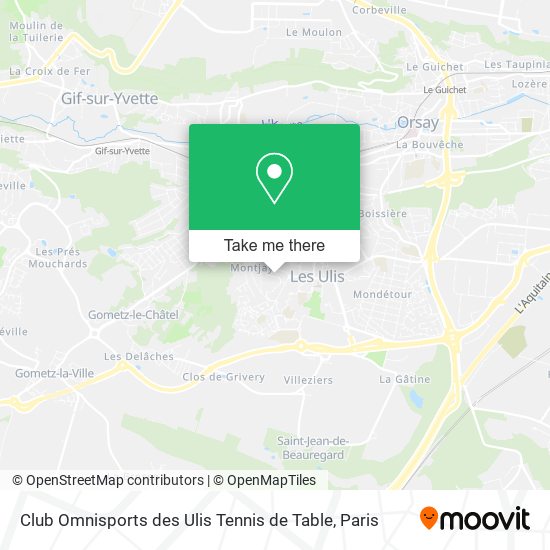 Club Omnisports des Ulis Tennis de Table map