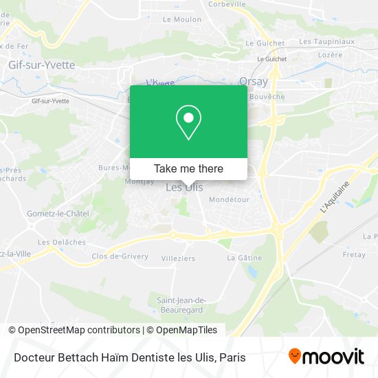 Mapa Docteur Bettach Haïm Dentiste les Ulis