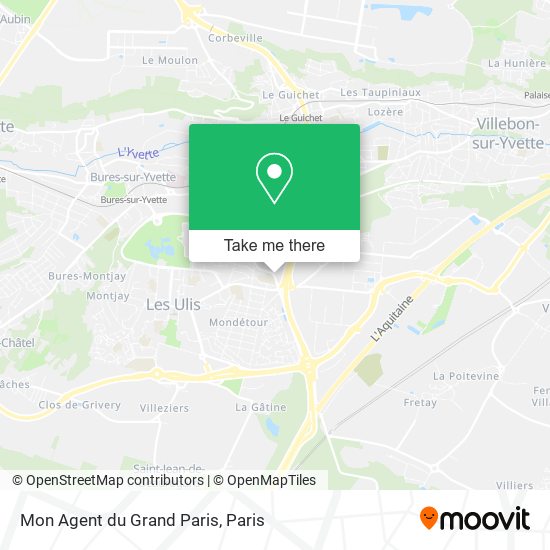 Mapa Mon Agent du Grand Paris