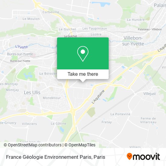 France Géologie Environnement Paris map