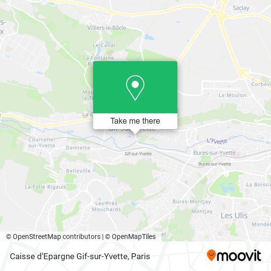 Mapa Caisse d'Epargne Gif-sur-Yvette