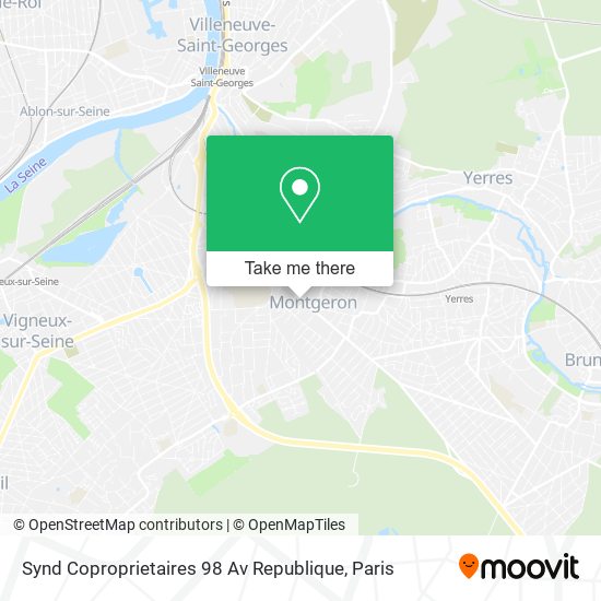 Synd Coproprietaires 98 Av Republique map