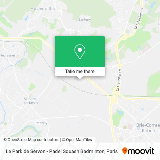 Le Park de Servon - Padel Squash Badminton map