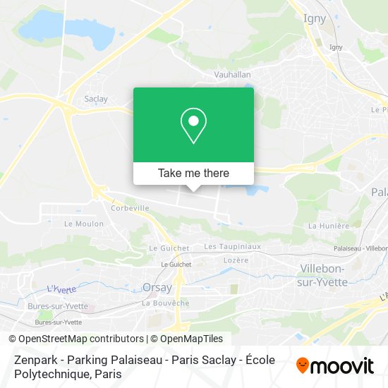 Mapa Zenpark - Parking Palaiseau - Paris Saclay - École Polytechnique