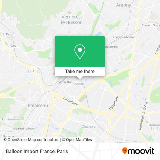 Mapa Balloon Import France