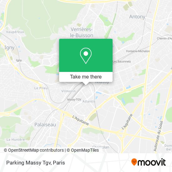 Mapa Parking Massy Tgv