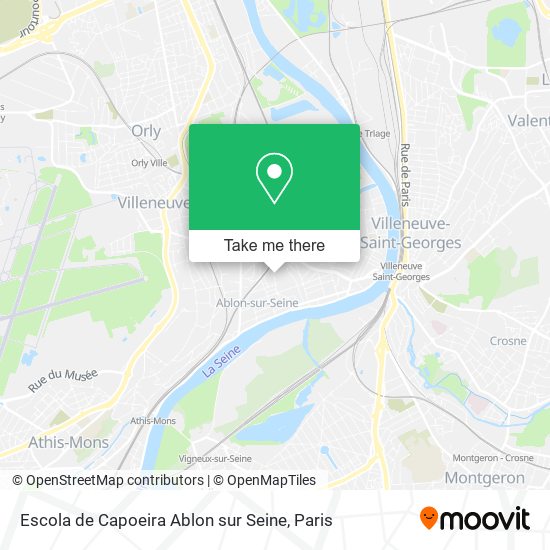Mapa Escola de Capoeira Ablon sur Seine