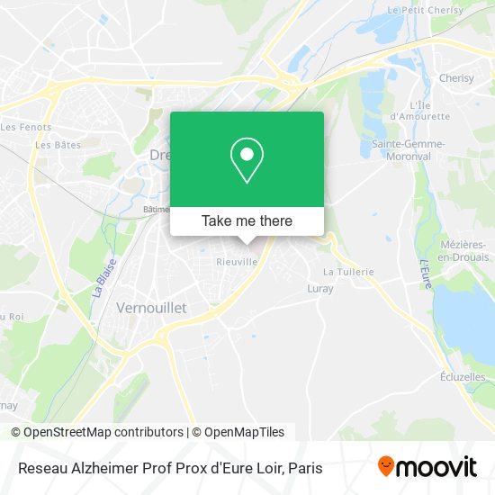 Reseau Alzheimer Prof Prox d'Eure Loir map