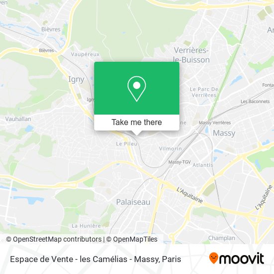 Espace de Vente - les Camélias - Massy map