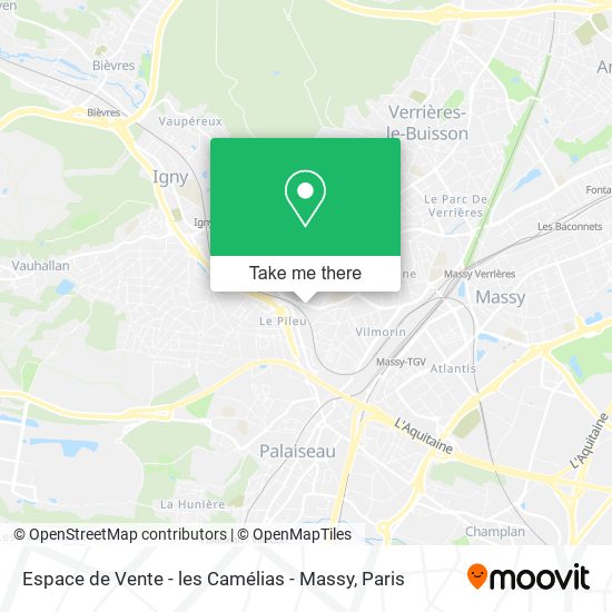 Mapa Espace de Vente - les Camélias - Massy