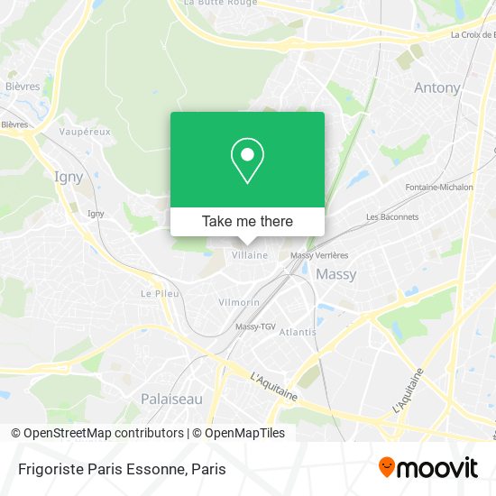 Frigoriste Paris Essonne map
