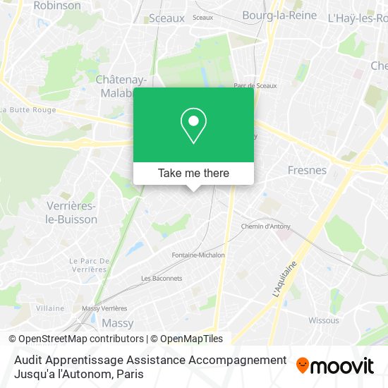 Audit Apprentissage Assistance Accompagnement Jusqu'a l'Autonom map