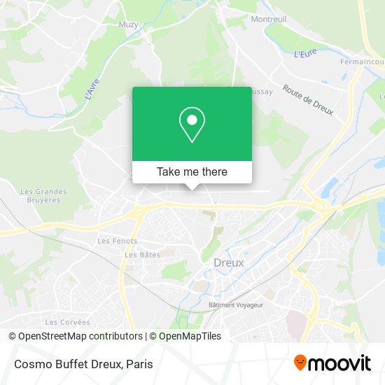 Cosmo Buffet Dreux map