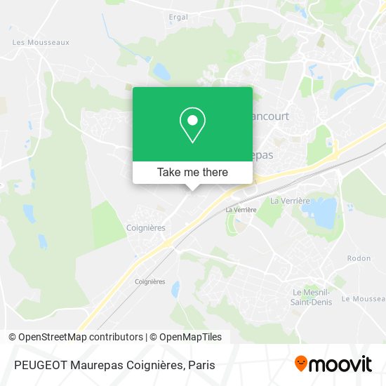 Mapa PEUGEOT Maurepas Coignières