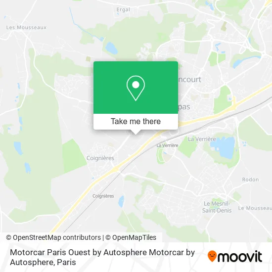 Motorcar Paris Ouest by Autosphere Motorcar by Autosphere map