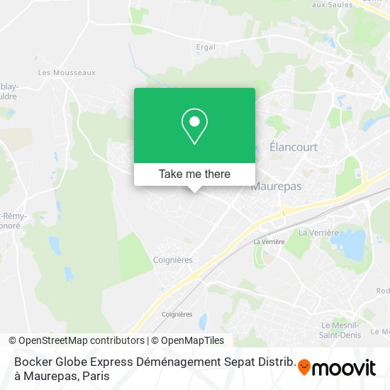 Bocker Globe Express Déménagement Sepat Distrib. à Maurepas map