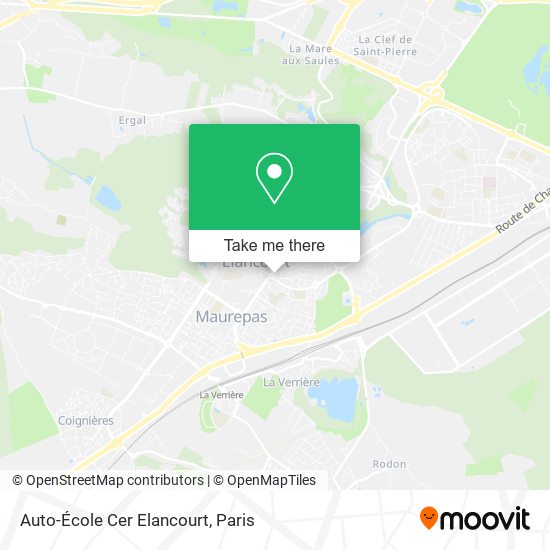 Mapa Auto-École Cer Elancourt
