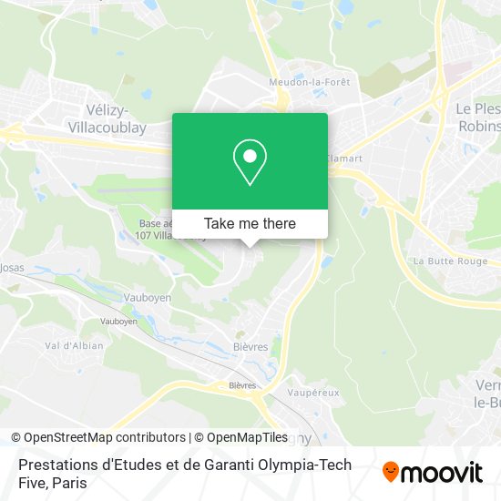 Mapa Prestations d'Etudes et de Garanti Olympia-Tech Five