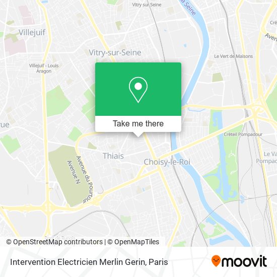 Intervention Electricien Merlin Gerin map