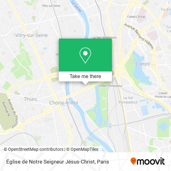 Mapa Église de Notre Seigneur Jésus-Christ