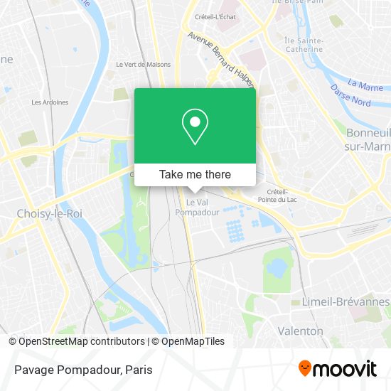 Mapa Pavage Pompadour