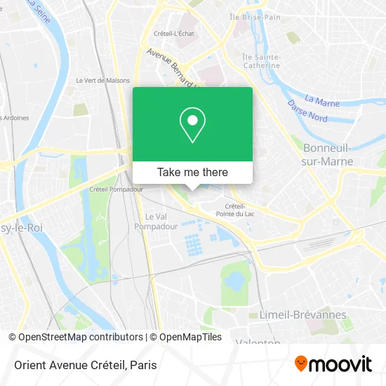 Orient Avenue Créteil map