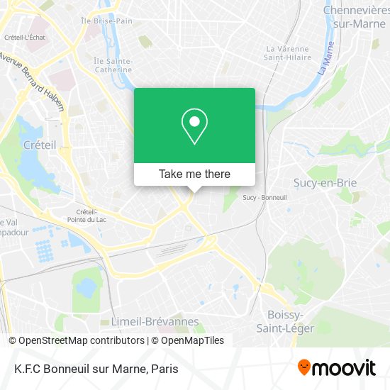 K.F.C Bonneuil sur Marne map