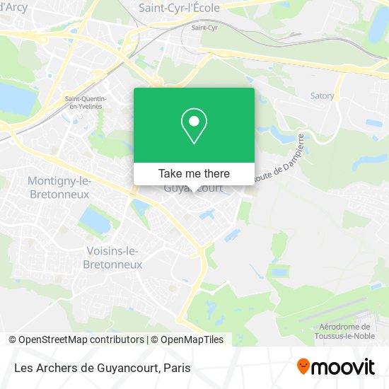 Les Archers de Guyancourt map