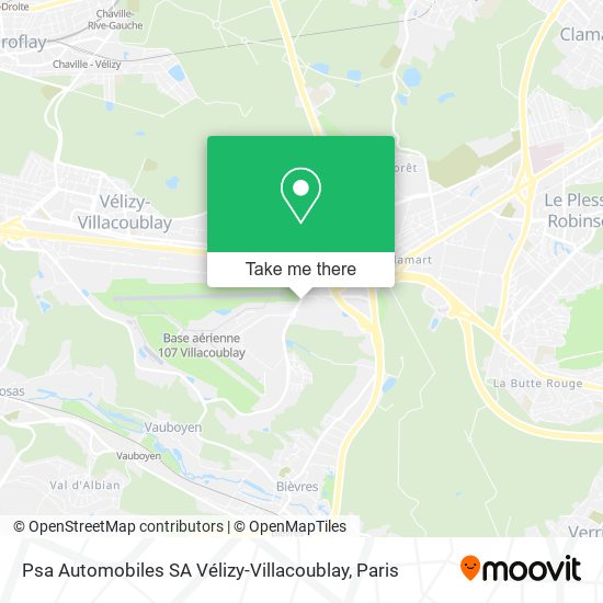 Mapa Psa Automobiles SA Vélizy-Villacoublay