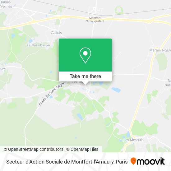 Secteur d'Action Sociale de Montfort-l'Amaury map