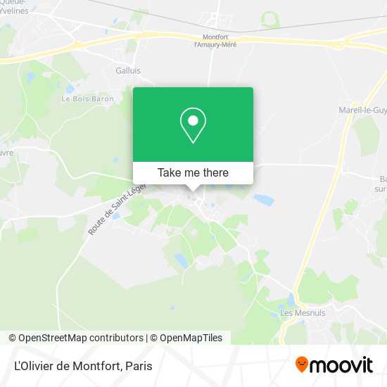 L'Olivier de Montfort map