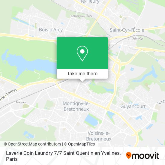 Laverie Coin Laundry 7 / 7 Saint Quentin en Yvelines map