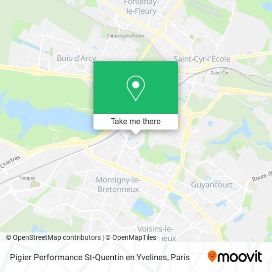 Mapa Pigier Performance St-Quentin en Yvelines