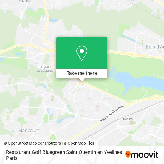 Mapa Restaurant Golf Bluegreen Saint Quentin en Yvelines