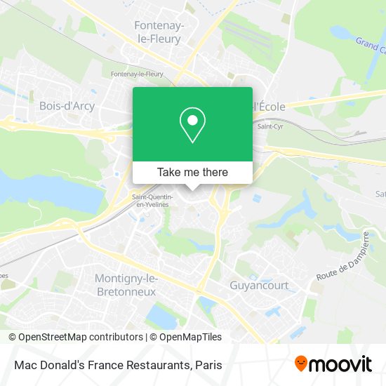 Mapa Mac Donald's France Restaurants