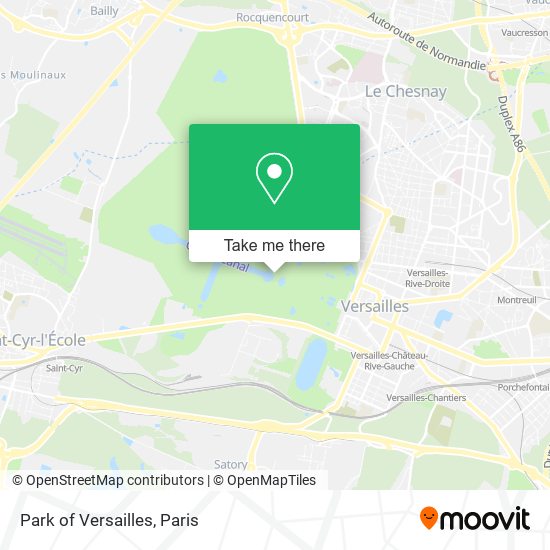 Mapa Park of Versailles