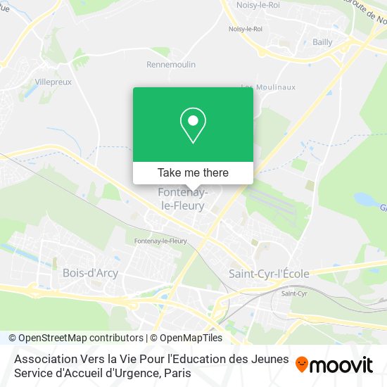 Mapa Association Vers la Vie Pour l'Education des Jeunes Service d'Accueil d'Urgence