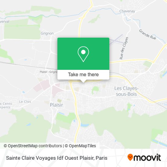 Sainte Claire Voyages Idf Ouest Plaisir map