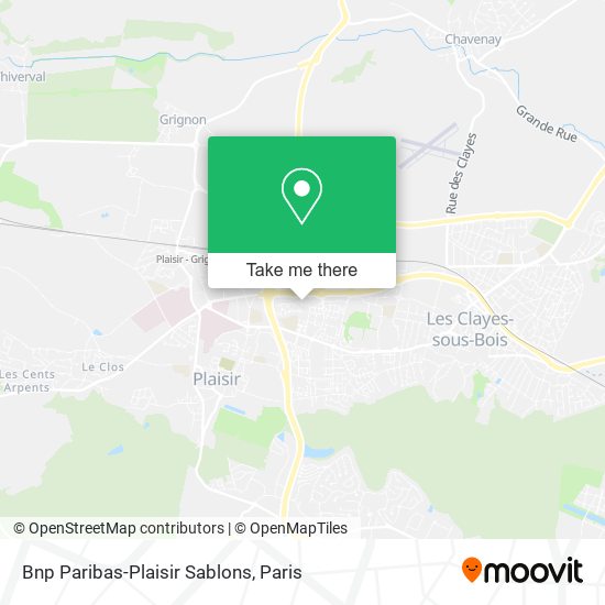 Bnp Paribas-Plaisir Sablons map