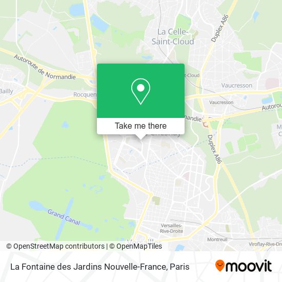 Mapa La Fontaine des Jardins Nouvelle-France