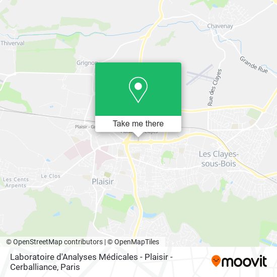 Laboratoire d'Analyses Médicales - Plaisir - Cerballiance map