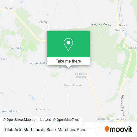 Mapa Club Arts Martiaux de Saulx Marchais