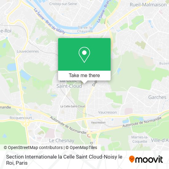 Section Internationale la Celle Saint Cloud-Noisy le Roi map