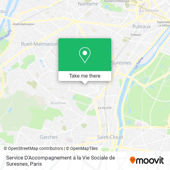 Service D'Accompagnement à la Vie Sociale de Suresnes map