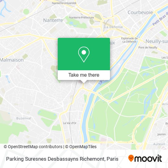 Mapa Parking Suresnes Desbassayns Richemont